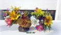 Мини гърненца с пъстри цветя, снимка 1 - Подаръци за жени - 44353679
