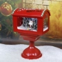 Музикална пощенска кутия „Santa North Pole“ с ефект на падащ сняг., снимка 3