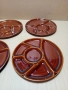 Комплект Стари Керамични Чинии За Фондю. , снимка 3