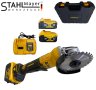 ПРОМО Немски Акумулаторен Ъглошлайф STAHLMAYER 36V 8,0AH 125MM ПОДАРЪК 3 ДИСКА , снимка 3