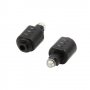 Преходник мъжки към женски 3.5mm оптичен жак за оптичен кабел LogiLink Toslink M to 3.5mm Mini F, снимка 1 - Кабели и адаптери - 31699409