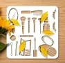 Мода Козметика Грим Сенки стенсил шаблон спрей за торта украса сладки Scrapbooking, снимка 1