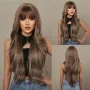 Кафява перука с руси кичури, снимка 6