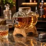 Стъклено буре с кранче 3L и дървена стойка – Стилно сервиране на напитки, идеален подарък, снимка 1
