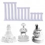 4 бр Гръцки елегантни колони подпори за етажи торта сватба и др пластмасови къси или дълги