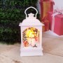 1187 Мини коледен фенер с Дядо Коледа и Снежко светеща коледна украса, снимка 2