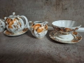 Рядък Руски порцеланов чаен сервиз ЛФЗ ,, Мой сад", снимка 8