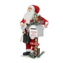 Коледна реалистична фигура на Дядо Коледа - пощальон със светлина и музика, 100см, снимка 4