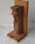 Голям стар дървен ограничител за книги, фигура, дърворезба Bookend, снимка 3