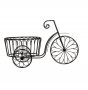 Декоративна поставка Mercado Trade, За саксия, Велосипед, Черен, снимка 2