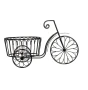 Декоративна поставка Mercado Trade, За саксия, Велосипед, Черен, снимка 2