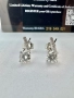 Сребърни обеци с мойсанит (Диамант) 0.5 карата, снимка 1