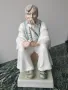 2бр Zsolnay Pecs статуетка 33см/стара унгарска порцеланова фигура/седнал мъж-овчар, снимка 2