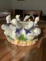 Порцеланов съд* Кашпа* Бонбониера* Фруктиера* Декор " Патици", снимка 2