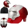 Marvel Маска Електронен шлем Iron Man светещи очи Железния човек Марвел сребърно с червено, снимка 1