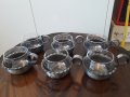 Немска купа за пунш с метален обков и шест чаши, снимка 11