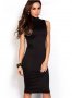 Anna Fleid- XS,S- Стилна  нова с етикет официална черна рокля по тялото от стегнато трико с бижу, снимка 9