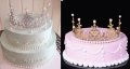 Гигант Корона Тиара метална с перли за украса декор на торта парти