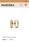 Оригинални дамски обеци Pandora с покритие 14К злато, снимка 7