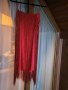 Червена рокля с ресни , снимка 1 - Рокли - 44172865