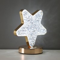 LED декоративна настолна лампа Звезда, сензорна, трицветна, затъмняваща, снимка 8 - Лед осветление - 42308902