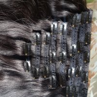 Индийска коса 200гр. 51см. 100% естествена коса! 1В, снимка 2 - Аксесоари за коса - 34170969