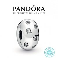 Талисман Пандора сребро проба 925 Pandora Sparkling Leaves. Колекция Amélie, снимка 1 - Гривни - 30563802