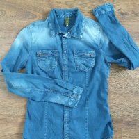 g-star midge cody slim denim shirt - страхотна дамска риза, снимка 8 - Ризи - 29174166