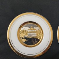 Мини колекционерска чиния The Art Of Chokin  гравирани с медно злато и сребро, снимка 2 - Други ценни предмети - 40339129