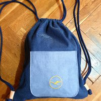 Раница Lufthansa Upcycling Collection Gym Bag, синя, снимка 1 - Раници - 31274926