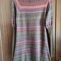 MANGO плетена  цветна туника с джобове  , снимка 1 - Блузи с дълъг ръкав и пуловери - 40626472