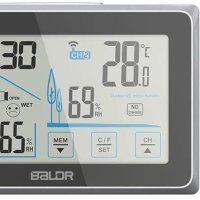 BALDR Безжичен вътрешен външен термометър и хигрометър, снимка 1 - Друга електроника - 42443444