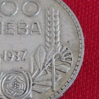 Сребърна монета 100 лева 1937г. Борис трети за колекционери 28032, снимка 3 - Нумизматика и бонистика - 37244035