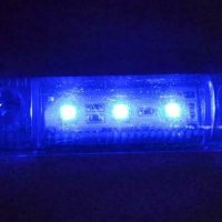 Диодни ЛЕД LED габарити с 3 SMD диода , СИНИ , 12-24V L0072 , снимка 2 - Аксесоари и консумативи - 35443805