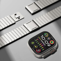 CHANCHY Каишка от неръждаема стомана за Apple Watch Ultra 2 Band 49 mm 45 mm 44 mm 42 mm, снимка 4 - Смарт гривни - 44736455