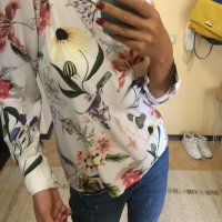 Дамска блуза на цветя, снимка 4 - Блузи с дълъг ръкав и пуловери - 30260173