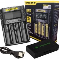 Зарядно за батерии Nitecore UMS2 UMS4 с QC3 адаптер, снимка 4 - Друга електроника - 29540935
