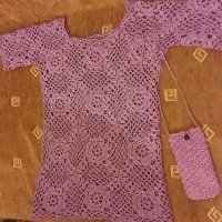 Плетена блуза на една кука р.S, снимка 2 - Блузи с дълъг ръкав и пуловери - 35297108