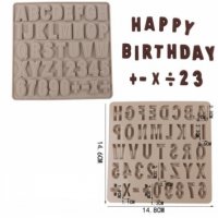 2,3 см букви азбука Латиница и числа цифри квадратен силиконов молд форма фондан глина гипс шоколад , снимка 4 - Форми - 31945300