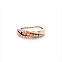 Златен дамски пръстен 3,71гр. размер:54 14кр. проба:585 модел:20642-6, снимка 1 - Пръстени - 42815917