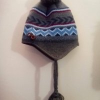 Детска плетена шапка 54 см, снимка 2 - Шапки, шалове и ръкавици - 31228228