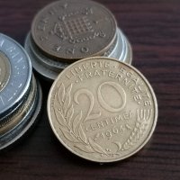 Монета - Франция - 20 сентима | 1964г., снимка 1 - Нумизматика и бонистика - 35443011