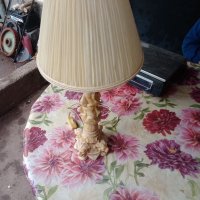 Мраморна нощна лампа с чадър, снимка 10 - Антикварни и старинни предмети - 40813051