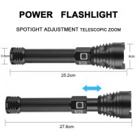 Фенерче Най-мощното,LED светлина,Акумулаторна USB батерия, снимка 3 - Къмпинг осветление - 37801303