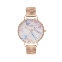 Дамски часовник Olivia Burton Dragonfly Thin Case Rose Gold Mesh - OB16PP83, снимка 1 - Дамски - 42807705