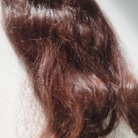 Естествена коса. Необработена, кестенява, 60см, 180гр., снимка 2 - Аксесоари за коса - 44215054