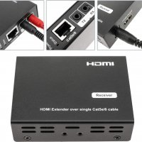BeMatik HDMI сплитер приемник 8 порта чрез ethernet Cat.5e кабел  с IR (HB005) НОВО, снимка 1 - Суичове - 38389939