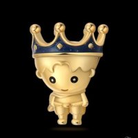 Сребърен елемент Дисни cartoon,Малкият принц,Gold/нов, снимка 1 - Колиета, медальони, синджири - 40403085