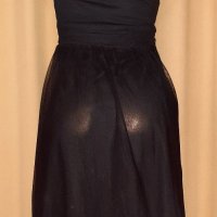 SPRIT M Черна рокля от тюл с релефна бродерия , снимка 7 - Рокли - 33925477
