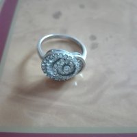Сребърен пръстен с циркони, снимка 1 - Пръстени - 29723370